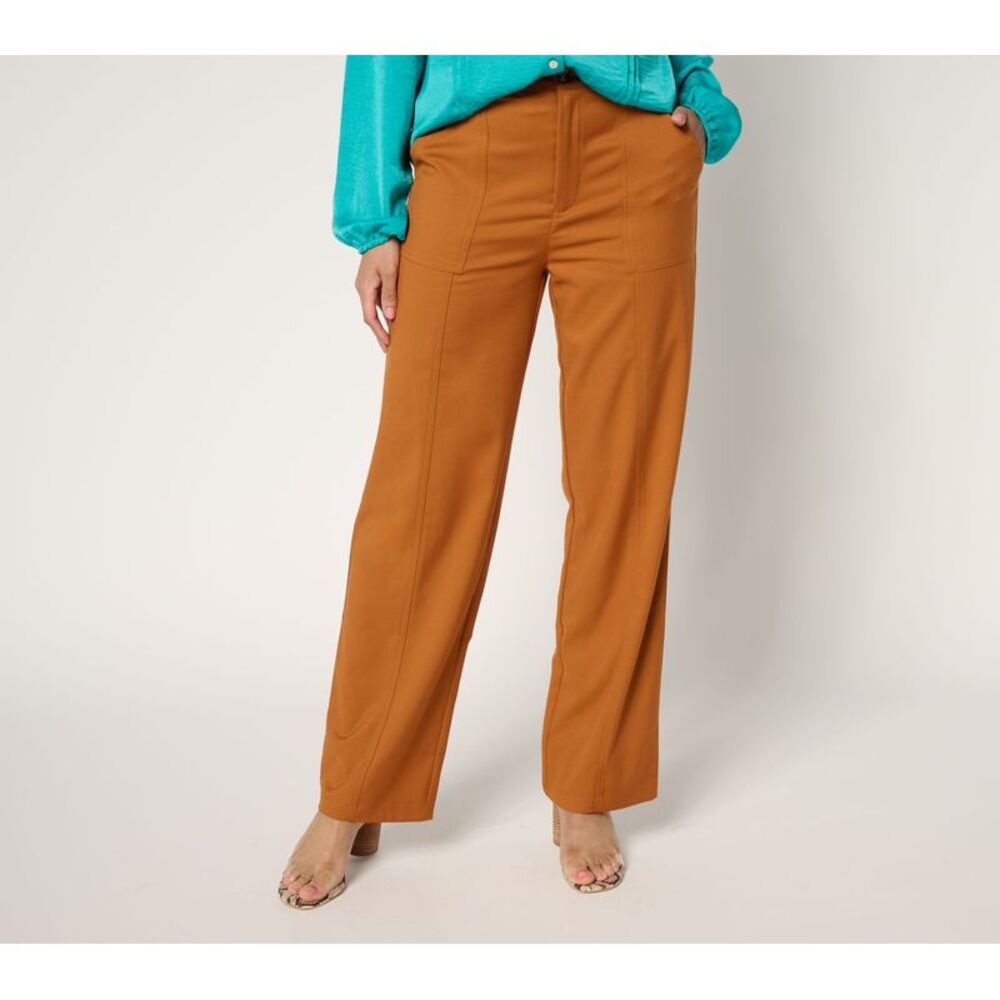 nicole by Nicole Miller Women's Petite Pants 20P Twill Utility Pant White